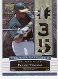 2007 Upper Deck Premier Patches Triple Gold #FT - Frank Thomas - Chicago White Sox, A's, Blue Jays - Serial #d 14/35 - Game Used Jersey Swatch