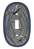 Tulip Single Blue Switch Plate