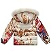 Richie House Little Girls' Padding Jacket with Allover Print Size 24M-8 RH1114