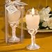 Double heart design champagne flute candle holders
