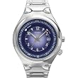 Timex 2H731 Men's Polished Stainless Steel Dress Watch with Deep Saphire Blue Dial, Indiglo Night Light, Easy Set Alarm, Date