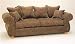 2 pc Galaxy style sofa and love seat set with rolled arms and wood feet