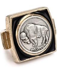 Low Luv by Erin Wasson Buffalo Coin Square Ring