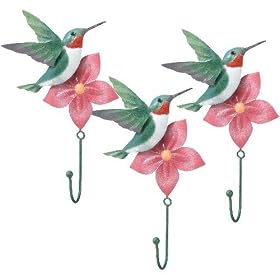 Hanging Hooks Singles 3-Pack Hummingbird - Regal Art and Gift #KitR130
