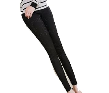 【クリックで詳細表示】(クアド)KUADO レギンス パンツ レース フラワー 刺繍 カジュアルパンツ 美脚 涼しい レディース 大きい サイズ (L XL XXL) ブラック ホワイト： スポーツ＆アウトドア