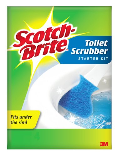 Scotch-Brite Disposable Toilet Cleaner Starter Kit, 1 Handle, 4 Refills