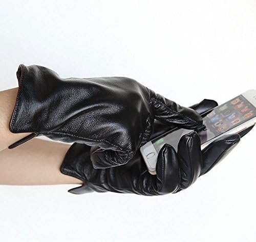 Best Mens Leather Gloves Made of Australia Lambskin,(Spring and Autumn or Winter Cashmere Lining or Fleece linling)-Driving/work/motorcycle Riding/cycling