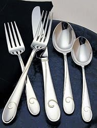Waterford Ballet Ribbon 18/10 Stainless Steel 5-Piece Place Setting, Service for 1