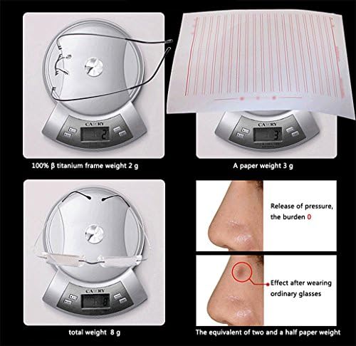 Snail Shop Lechie 100% β Titanium Rimless Rectangle Reading Glasses .25 up to 6.00（purple-red&amp;691-lens Style） (4.0X)