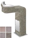 Garden Water Features & Outdoor Fountains item: Haws 3177FR-DESERTSAND Desert Sand Freeze-Resistant, Barrier-Free, Vibra-Cast Reinforced Concrete Pedestal Drinking Fountain with Exposed Aggregate Finish. 3177FR