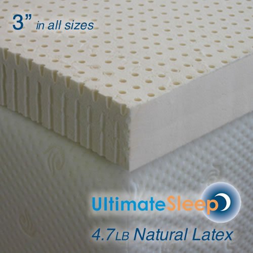 >>>Sale Queen 3 Inch Natural Latex Foam Mattress Pad Topper Medium