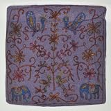 Flower Embroidered Pillow Case
