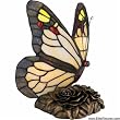 Quoizel Cream Butterfly Tiffany 1 Light Accent Lamp