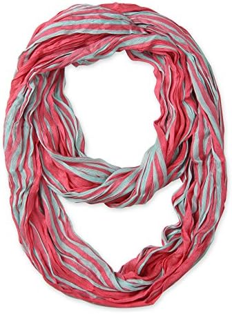 Corciova® Silk Cotton Wrinkled Solid Infinity Loop Scarf