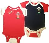 from Welsh Rugby Union Welsh Rugby Union 2 pack bodysuits (Red and Navy,3 to 6 months) (Model WR076-3/6m)