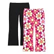 Toddler Girls' Circo&reg; 2-pack Knit Pant - Flower Print/Ebony
