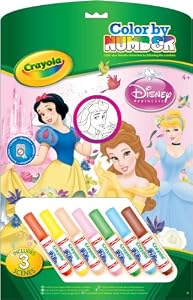 Crayola 555220 - Princess Malen Nach Zahlen inkl. 7 Stifte