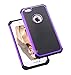 iphone 6s case, iphone 6 case, ShuYo(TM) Rugged Heavy Duty Impact Slim Hard Hybrid Case Protection Shock-Absorption /Resistant Bumper Case for iphone 6/6s[Black/Purple]