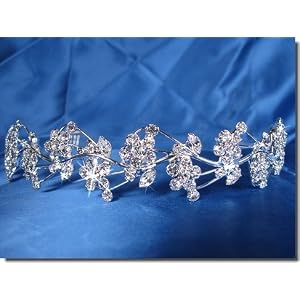 Bridal Wedding Tiara Crown With Flower Wreath 26086