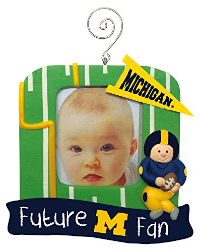 Michigan Wolverines Official NCAA 5.25 inch x 5 inch x 2.5 inch Future Fan Photo Frame Christmas Ornament Michigan Wolverines Official NCAA 5.25 inch x 5 inch x 2.5 inch Future Fan Photo Frame Christmas Ornament