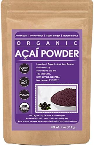 uVitality Organic Acai Berry Powder Green Superfood Vegan and NON-GMO 4oz (114 g)