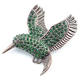 Austrian Rhinestone Vintage Style Crystal Bird Pin Brooch