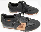 Harley Davidson Mens ZURICH menss black leather upper breathable trainers.
