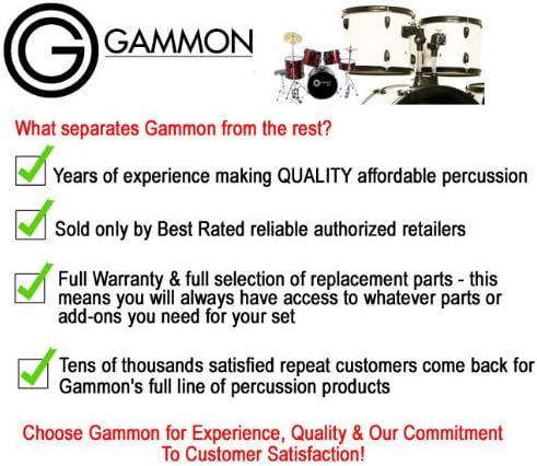 Silver Drum Set 5 Piece Junior Kit with Cymbals Stick Sticks and Hardware Gammon Percussion