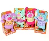Sing-A-Ma-Jigs Set of 4 Plush Doll Figures Mint Green, Purple, Hot Pink, Blue