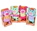 Sing-A-Ma-Jigs Set of 4 Plush Doll Figures Mint Green, Purple, Hot Pink, Blue