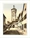 FRAMED - Bell tower (klingen Tor) Rothenburg (ob der Tauber) Bavaria Germany, c. 1890...