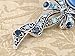 Beautiful Blue Synthetic Sapphire AB Crystal Rhinestone Cameo Maiden Ribbon Bow Pin Brooch