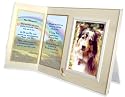 God Whispered Poem Pet Memorial Keepsake Picture Frame and Pet Loss Sympathy Gift, Warm White with Foil Accent