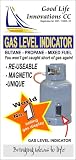 Good Life Innovations Gas Level Indicator gauge with magnetic backing