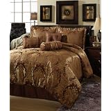 Central Park Revello Chocolate Queen 7-Piece Comforter Set