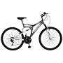 Pacific Cycle Men's 26-Inch Chromium Full Suspension Bicycle