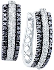 1.03CTW DIAMOND LADIES FASHION HOOPS