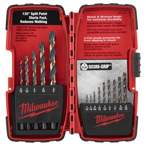 Milwaukee 48-89-1110 14 Piece Black & Bronze Drill Bit Set