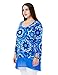 Chicwe Women's Floral Printed Plus Size Tunic Top with Chiffon Hem