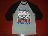 (スイサダル・テンデンシーズ) SUICIDAL TENDENCIES WON'T FALL IN LOVE TODAY ラグラン七分袖T 黒x灰 LOVE TODAY