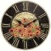 Infinity Instruments Le Jardin Red Poppy 24-Inch Wall Clock