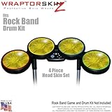 Stardust Yellow Skin by WraptorSkinz fits Rock Band Drum Set for Nintendo Wii, XBOX 360, PS2 & PS3 (