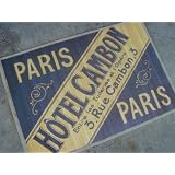 Area Rug for Kitchen Rug, Kitchen Sink Mat, Doormat, and Outdoor Use - 2 ft x 3 ft, Says: Hotel Cambon by Peacock Park