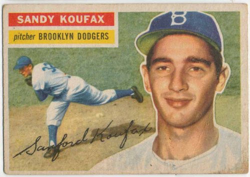 Baseball Card 1956 Topps 79 Koufax VG+
