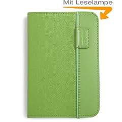 Amazon Lederh�lle f�r Kindle Keyboard mit integrierter Leselampe (f�r 15 cm/6 Zoll Display) Apfelgr�n