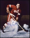 TED LINDSAY Detroit Red Wings SIGNED 8x10 Vintage Photo