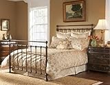 California King Metal Bed with Frame - Langley Transitional Design in Copper Penny Finish