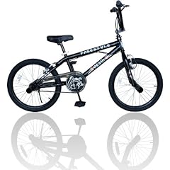 20 Zoll BMX Resul Schwarz Freestyle 360� Rotor 36-Loch Speichen + 4 Pegs