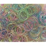 Generic Refill Bands Pack of 1200 Glitter Style 1 Rubber Bands with 50 S-clips
