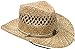 TAUT Unisex Woven Straw Ranch Cowboy Hat with Shapeable Brim Western_Natural2